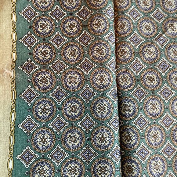 NWT Vintage Burberrys Geometric Cotton Scarf - Picture 7 of 11